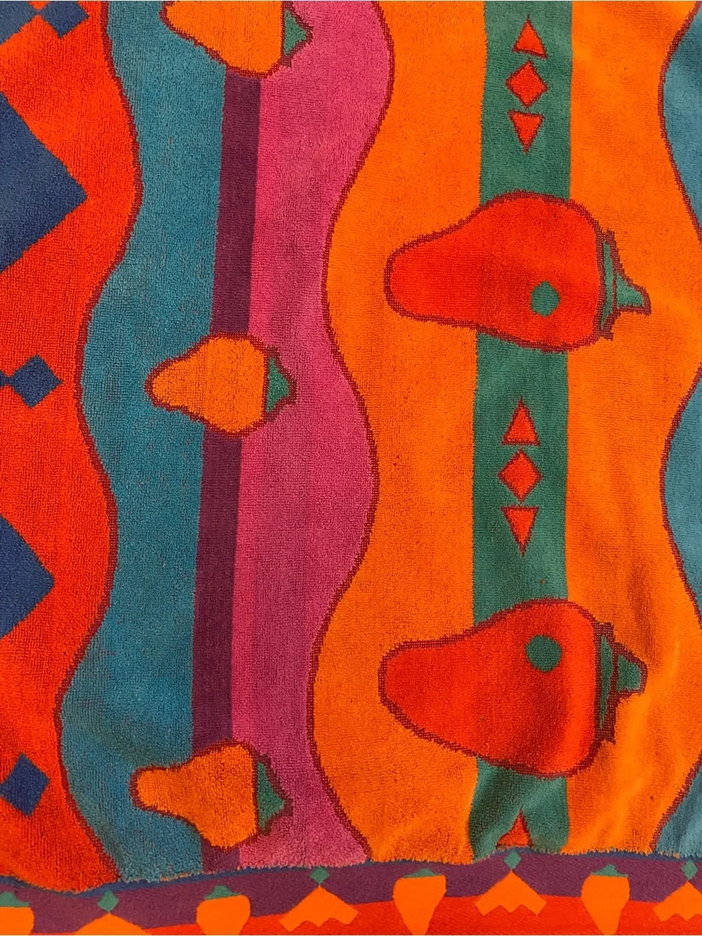 Royal Terry Colorful Southwestern Chili Pepper Beach Towel Boho Unisex